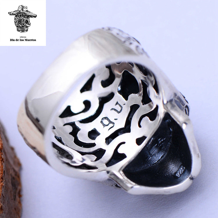 bague crane mexicain croix