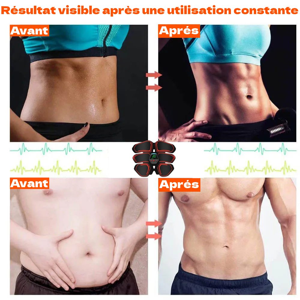 Électrostimulateur abdominal rechargeable en USB