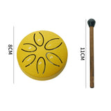tambour a langue de poche jaune
