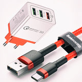 Chargeur rapide USB Type C et câble tressé 3.0