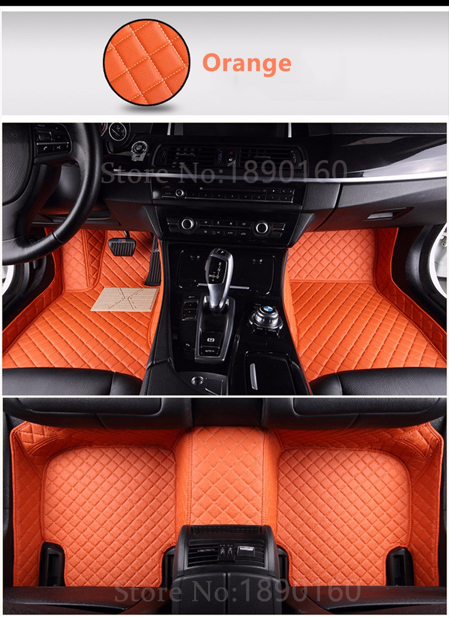 tapis de sol orange pour voiture