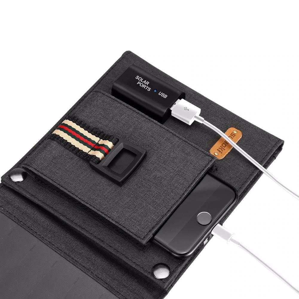 carnet chargeur solaire usb 14 watts