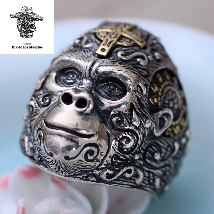 bague singe croix