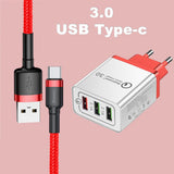 Chargeur rapide USB Type C et câble tressé 3.0