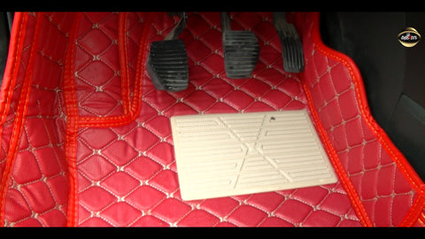 Tapis de sol en cuir de luxe pour voiture, tapis en polymère