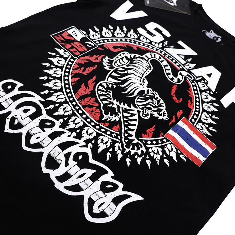 maillot de boxe tee shirt respirant tigre noir