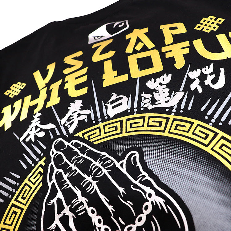 maillot boxe thai tee-shirt respirant noir priere
