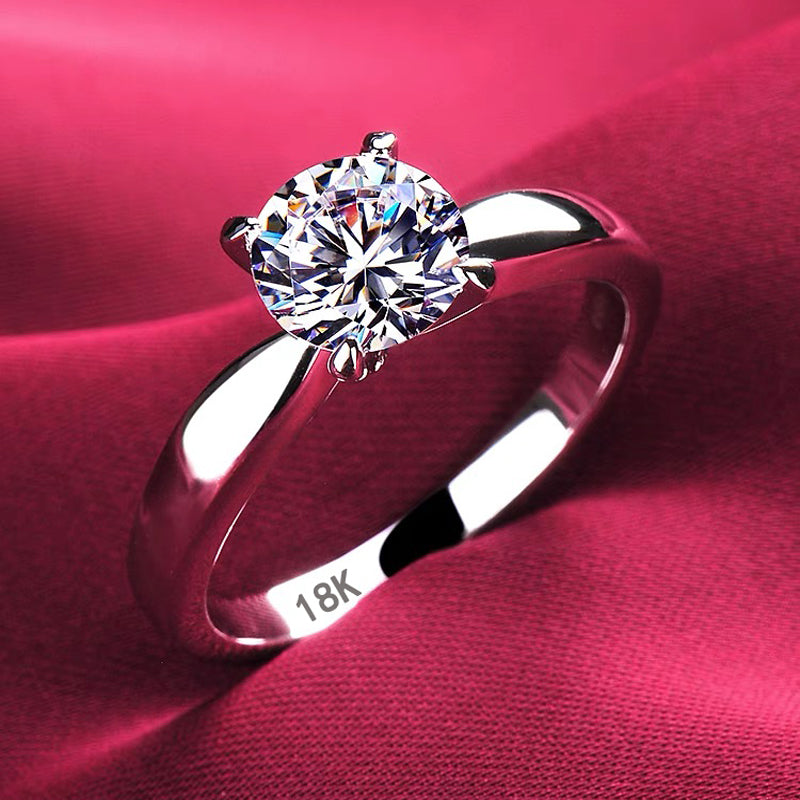 Bague en or blanc 18 carats pour femme