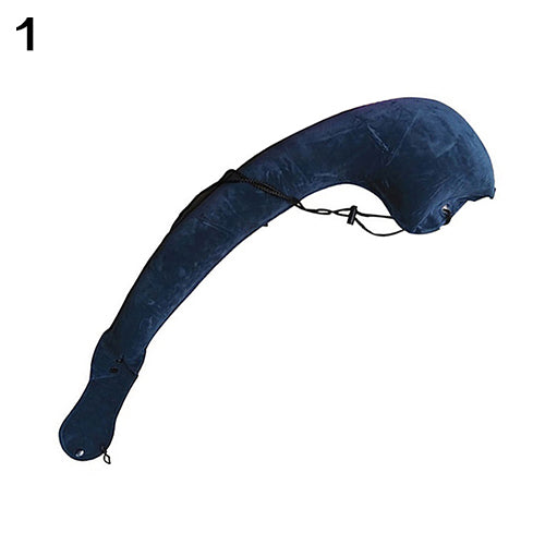 Oreiller gonflable de voyage bleu