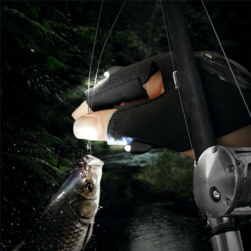 Gants avec lumières LED pas cher peche