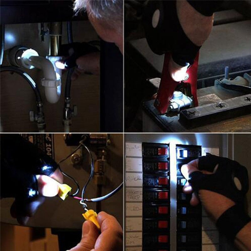 Gants avec lumières LED