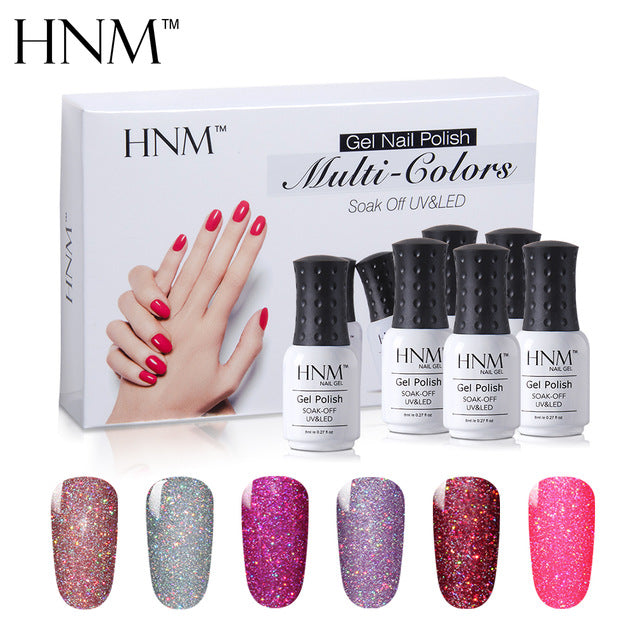 Lot de 6 vernis semi-permanents 8ml ( Gamme )