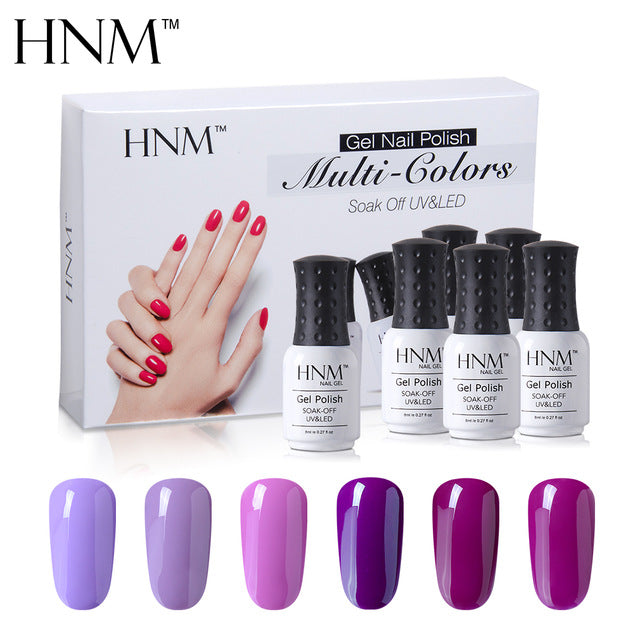 Lot de 6 vernis semi-permanents 8ml ( Gamme )