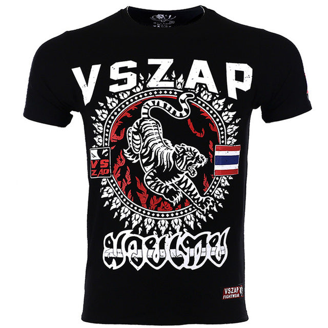 maillot de boxe tee shirt respirant tigre noir