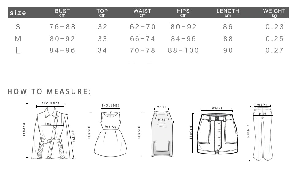 guide des tailles legging