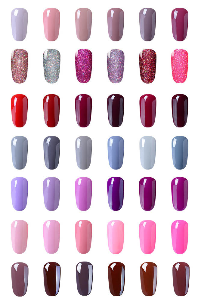 Lot de 6 vernis semi-permanents 8ml ( Gamme )